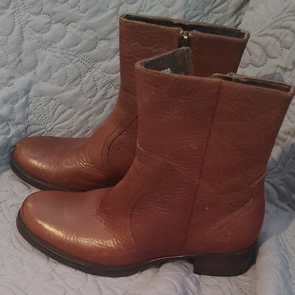 Rockport Brown Leather Ankle Boots Sz 6